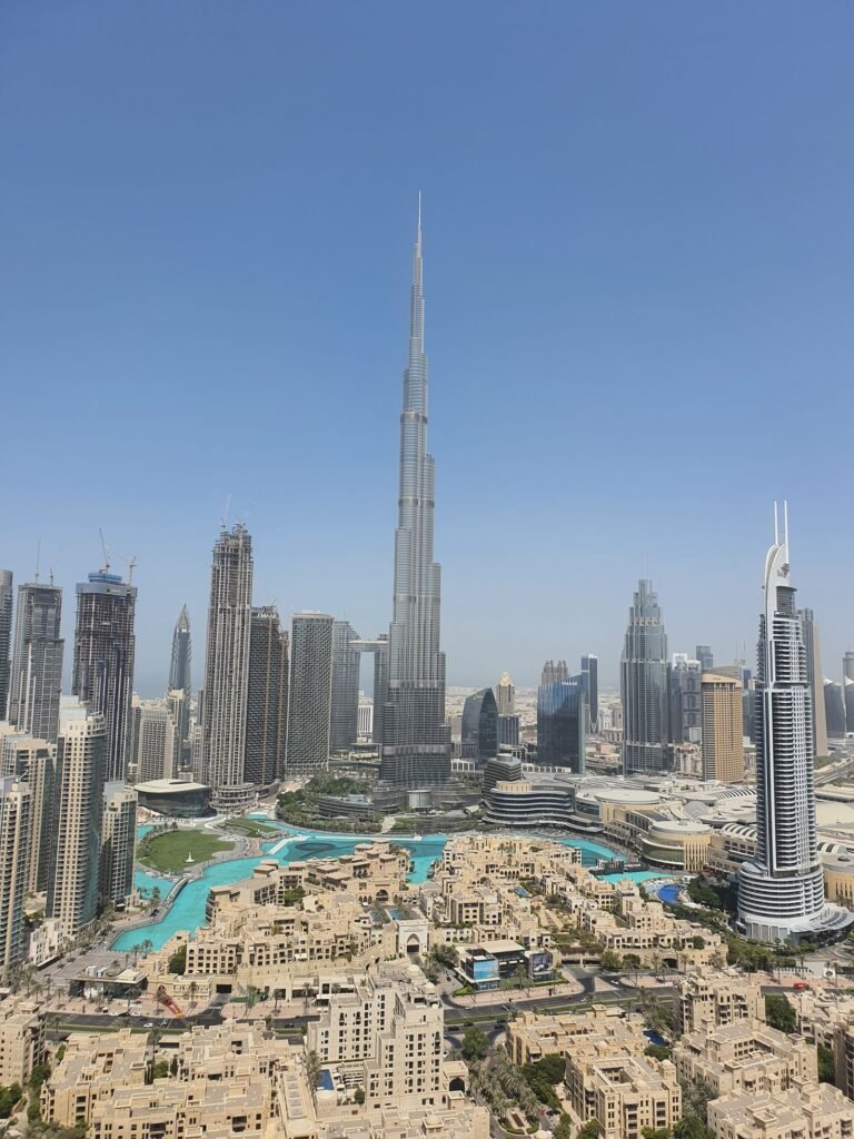 Dubai cityscape and Burj Khalifa business hub