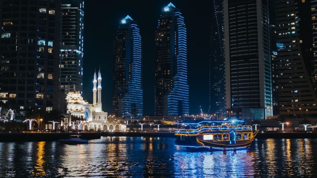 Dubai skyline waterfront view business destination